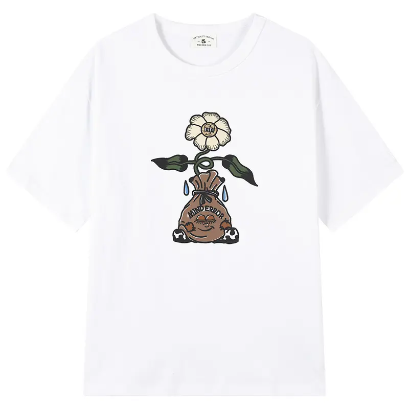MIND ERROR Drop Shoulder Sleeve T Shirt Unisex