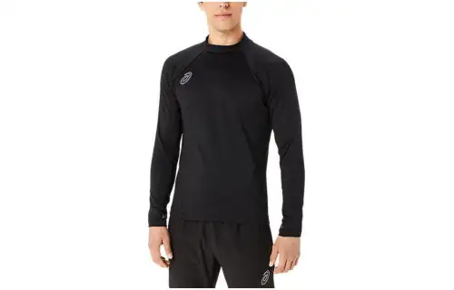 ASICS T Shirts Men's Black Crew Neck Moderate Straight Fit