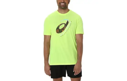 ASICS NYC RUN CLUB T Shirts Unisex Green Crew Neck Moderate Straight Fit