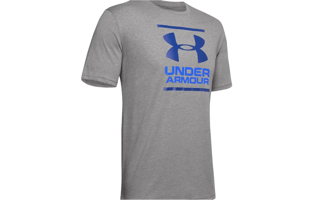 Under Armour GL Foundation T-Shirts Men's Steel Heather Crew Neck Moderate Straight Fit