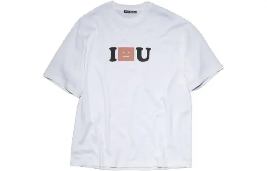 Acne Studios Face Printed Crewneck T Shirt