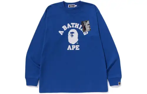Bape Mad Face College Long Sleeve Tee