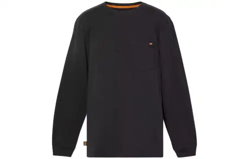 Timberland T Shirts Men's Black Crew Neck Moderate Straight Fit
