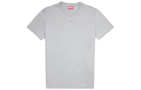 DIESEL T-Shirts Men's Gray Crew Neck Moderate