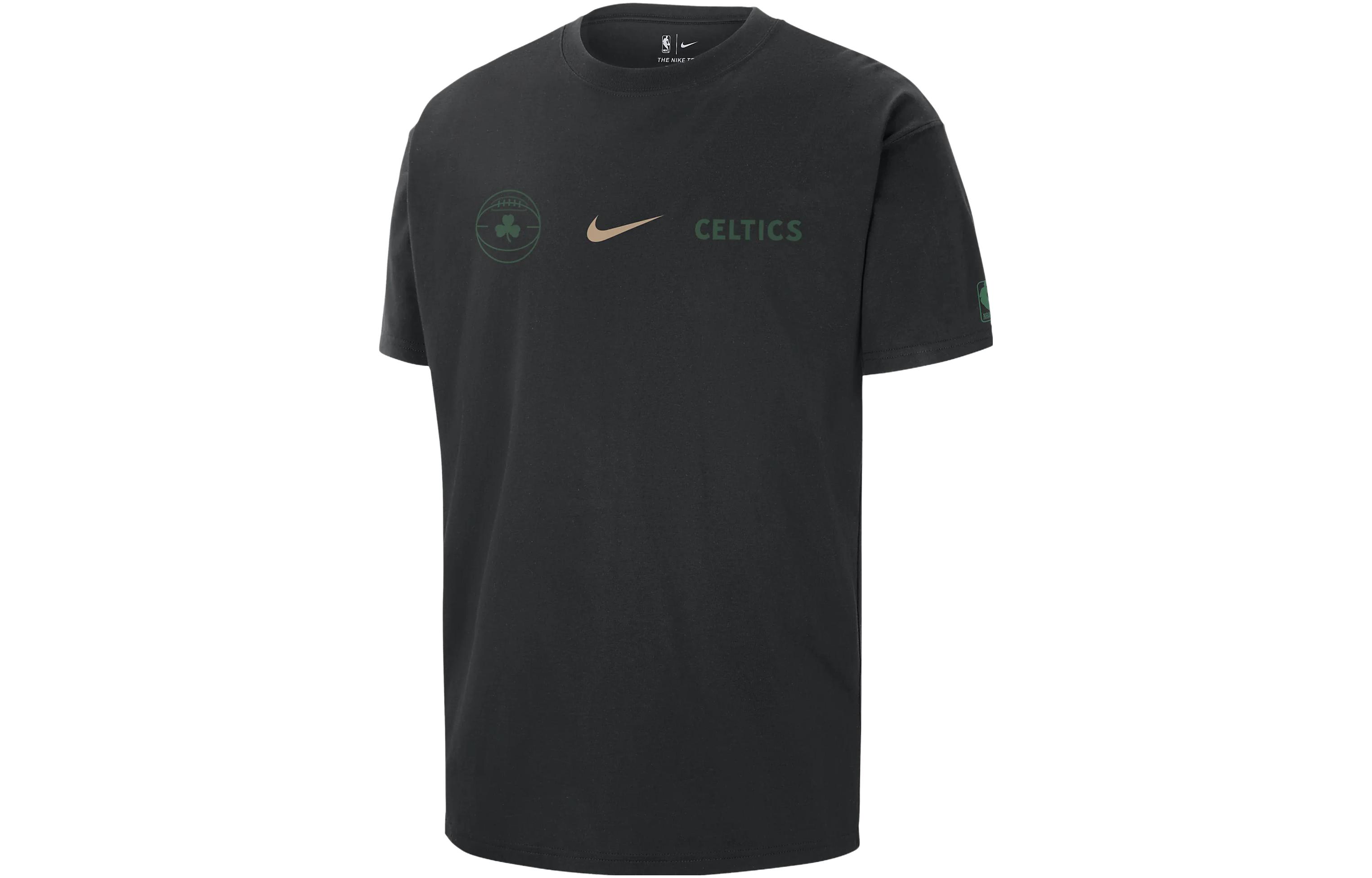 Nike Boston Celtics 2023/24 City Edition letter pattern printed round neck short-sleeved T-shirt City Edition 2023/24 season Boston Celtics Men's Black