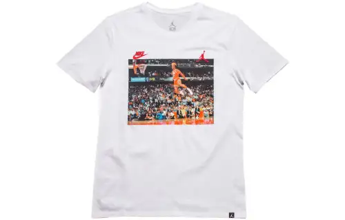 Jordan T Shirts Men's White Crew Neck Moderate