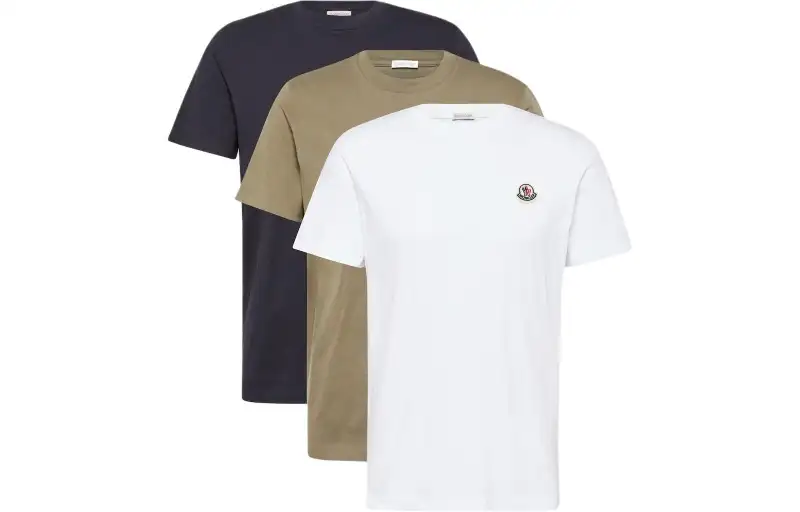 Moncler Logo Patch Pack Of Three T-Shirt