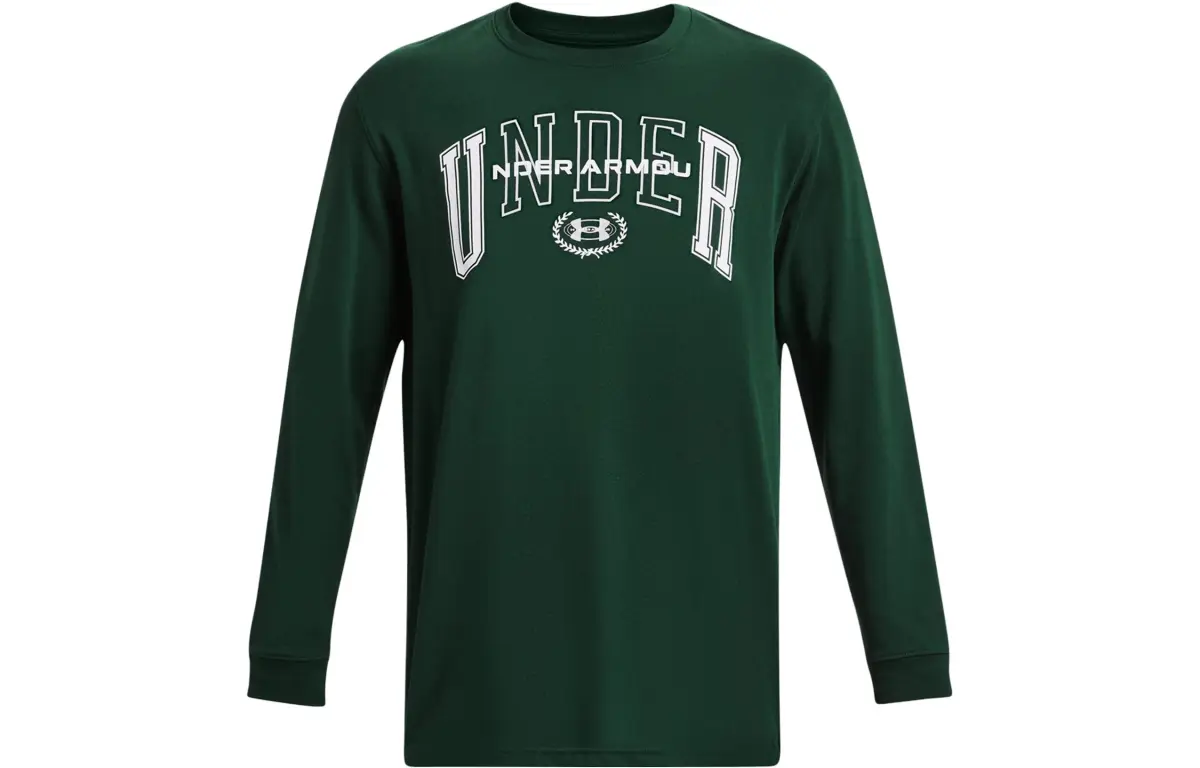 Under Armour T-Shirts Men's Green Crew Neck Moderate Straight Fit