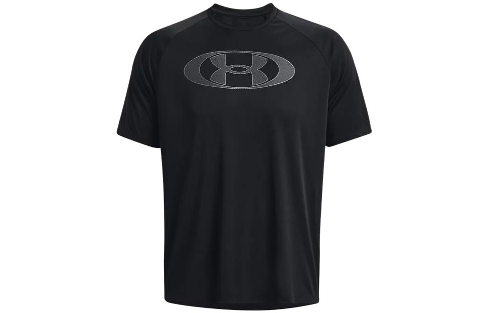 Under Armour Velocity 2.0 T Shirts Men's Black Crew Neck Moderate Straight Fit
