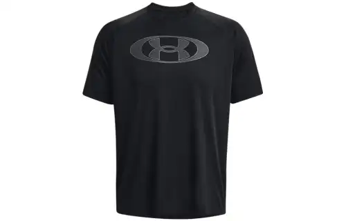 Under Armour Velocity 2.0 T Shirts Men's Black Crew Neck Moderate Straight Fit