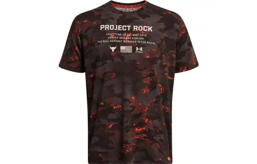 Under Armour Project Rock Veterans Day T Shirt Men's Black