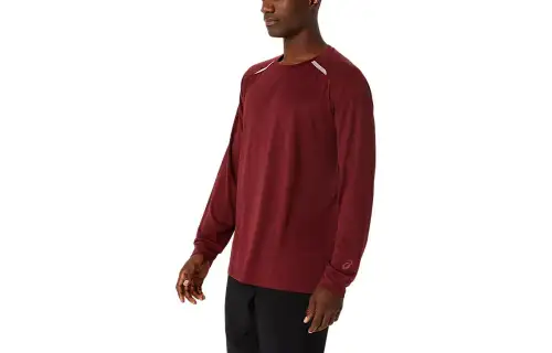 ASICS T Shirts Men's Red Crew Neck Moderate