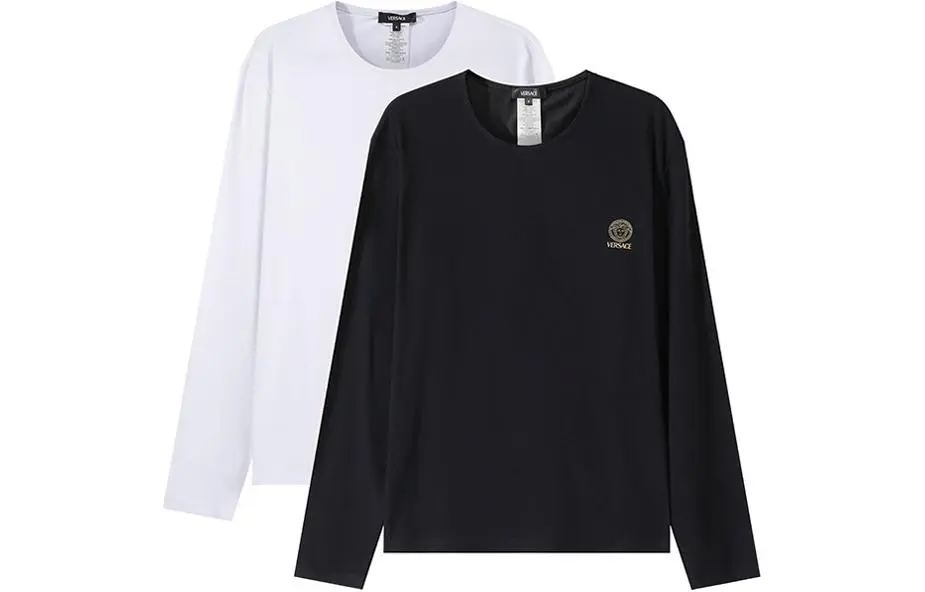 VERSACE Pack Of Two Long Sleeved Crewneck T Shirts