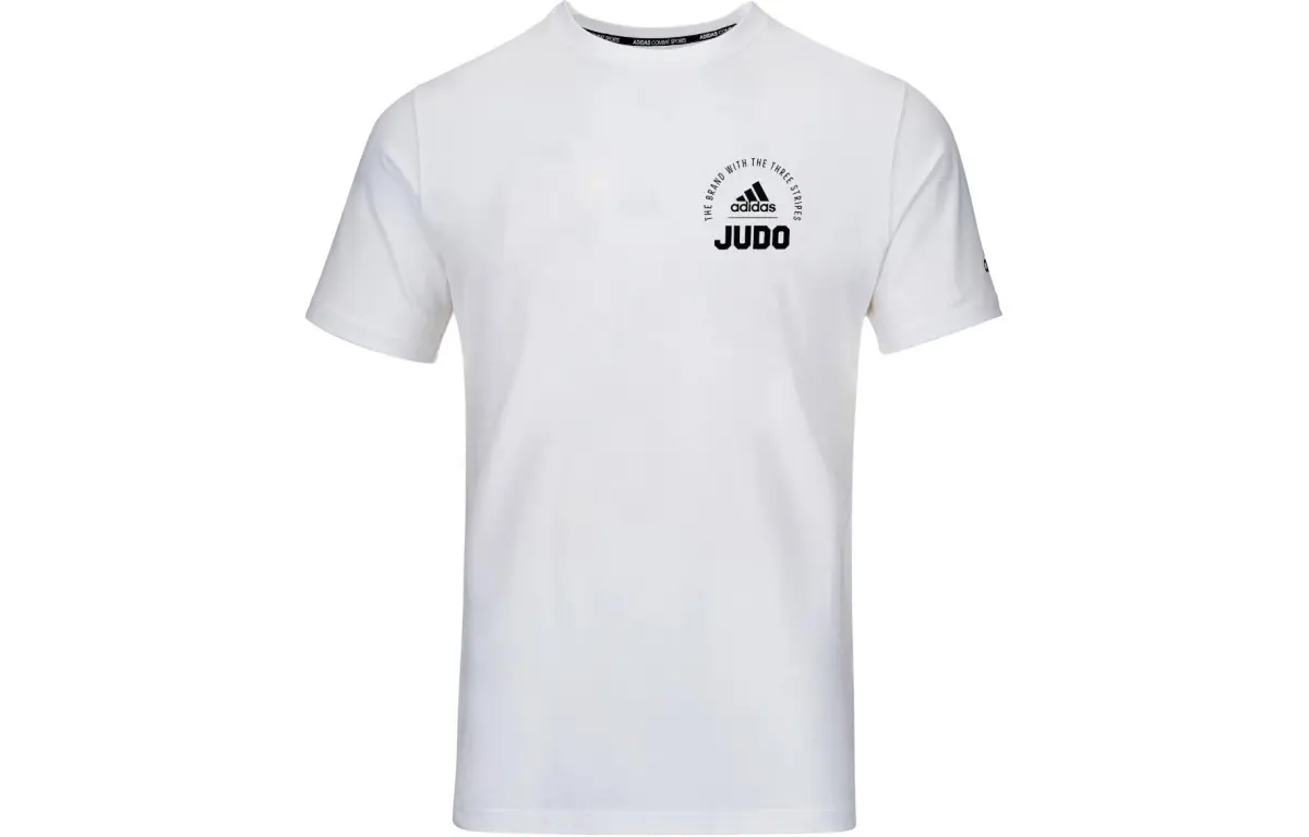 Adidas T Shirt Unisex White Base Black Text
