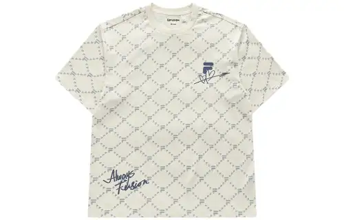 FILA FUSION FOB T Shirt Unisex Wheat Cream