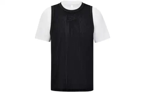 Reebok HOOP 2 In 1 VEST U T Shirt Unisex Black