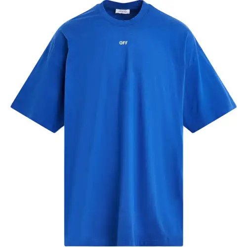 OFF WHITE SS24 T Shirt, Loose Fit Men's Blue