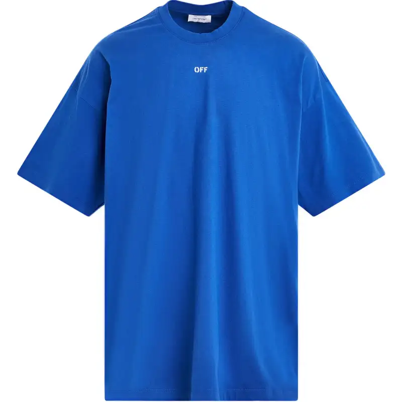 OFF WHITE SS24 T Shirt, Loose Fit Men's Blue