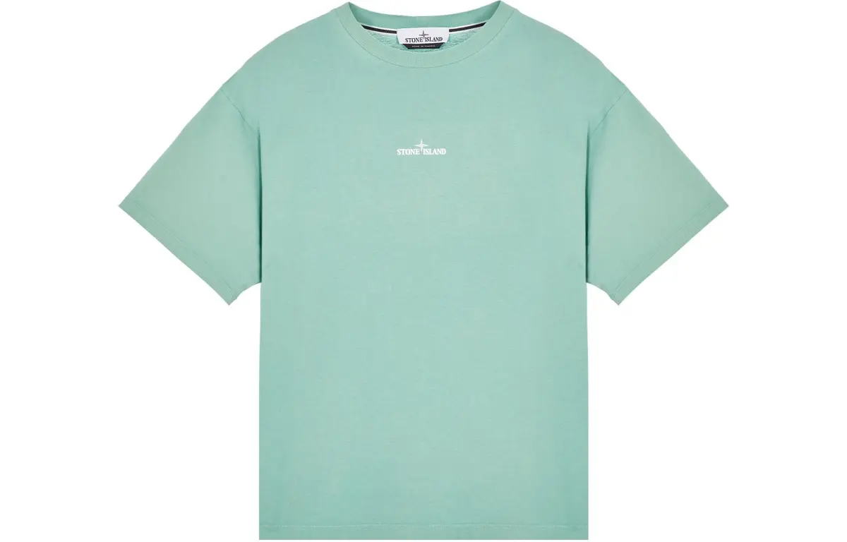 STONE ISLAND Scratched Paint One Print T Shirt Men's Matcha Green