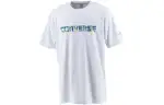 Converse T Shirts Unisex White Crew Neck Moderate Straight Fit