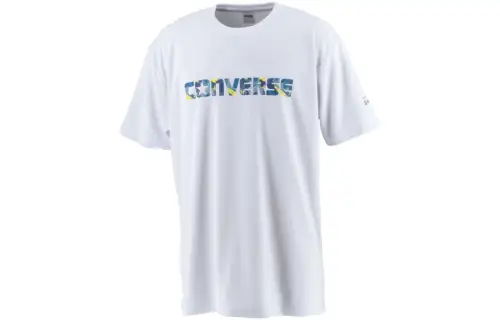 Converse T Shirts Unisex White Crew Neck Moderate Straight Fit