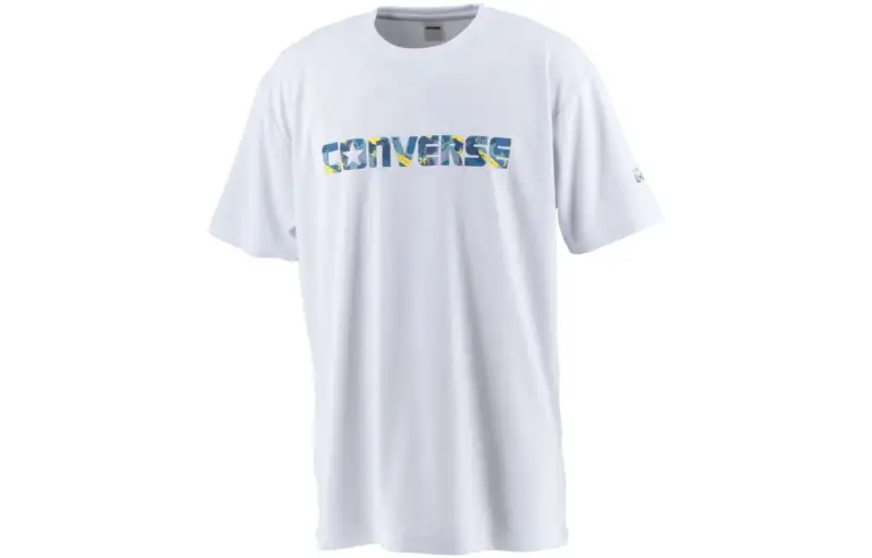 Converse T Shirts Unisex White Crew Neck Moderate Straight Fit