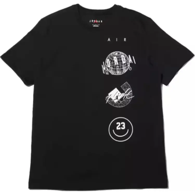 Jordan T-Shirts Men's Black Crew Neck Moderate