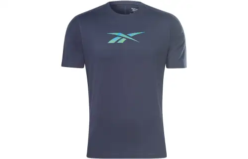 Reebok T Shirts Men's Dark Blue Crew Neck Moderate Straight Fit
