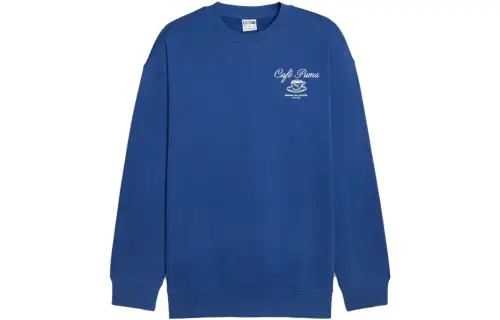 PUMA CLASSICS T Shirts Men's Blue Crew Neck Moderate Other