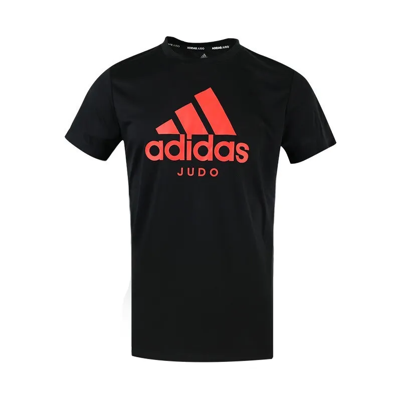 Adidas T-Shirts Men's Black Crew Neck Moderate Straight Fit