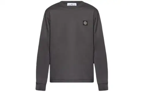 Stone Island long-sleeves logo-patch T-shirt
