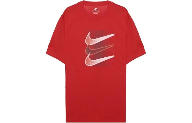 Nike T Shirts Men's Red Crew Neck Moderate