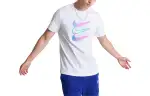 Nike T Shirts Men's White Crew Neck Moderate Straight Fit