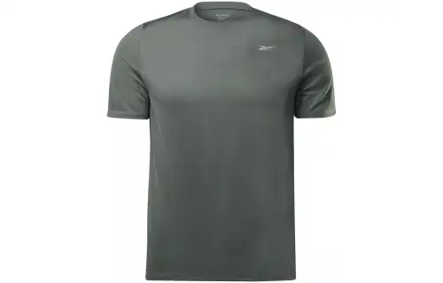 Reebok T Shirts Men's Green Crew Neck Moderate Straight Fit
