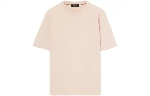 Loro Piana T Shirts Men's Pink Crew Neck Moderate Straight Fit