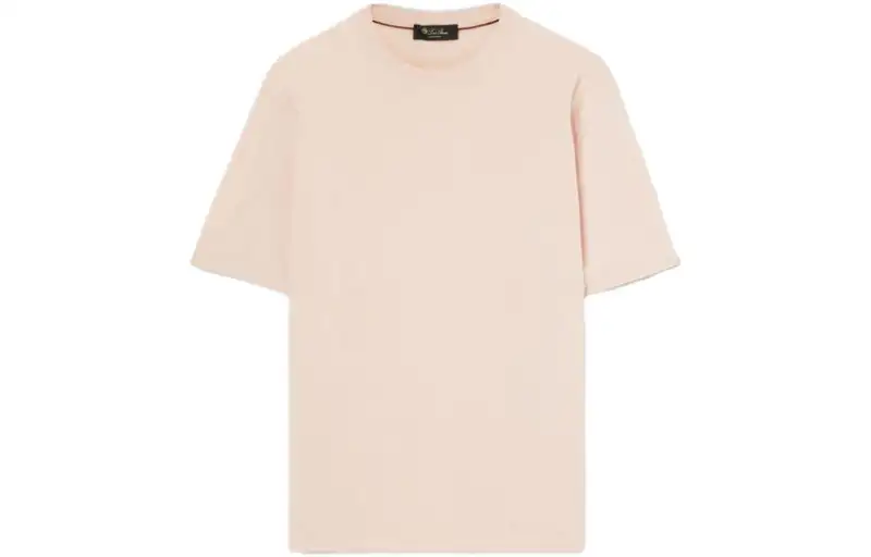 Loro Piana T Shirts Men's Pink Crew Neck Moderate Straight Fit