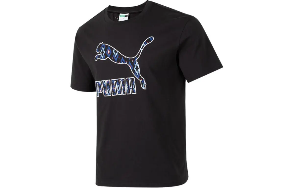 PUMA SS24 Drop Shoulder Sleeve T-Shirt Unisex Black