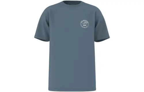 Vans PIPE MASTERS T Shirts Men's Blue Crew Neck Moderate Straight Fit