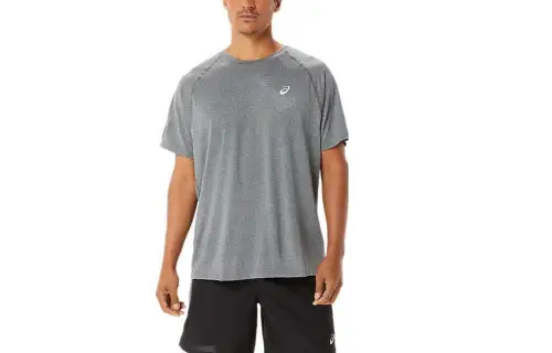 Asics Ready Set Lyte Short Sleeve T Shirt Men's Gray