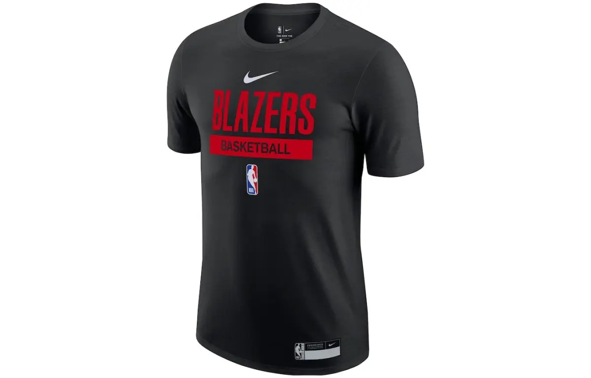 Nike T-Shirts Men's Black Crew Neck Moderate Straight Fit
