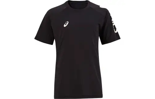 ASICS T Shirts Unisex Black Crew Neck Moderate Straight Fit