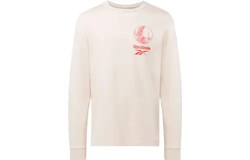 Reebok T Shirts Unisex Beige Crew Neck Moderate Straight Fit