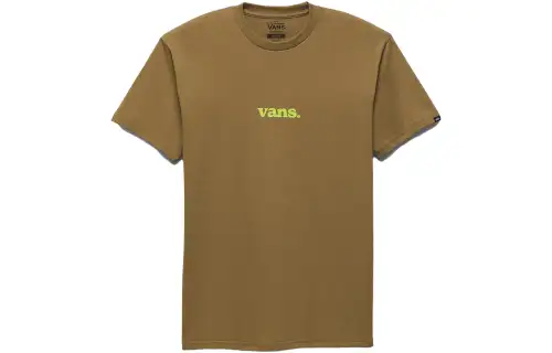Vans Lower Corecase T Shirts Unisex Brown Crew Neck Moderate Straight Fit