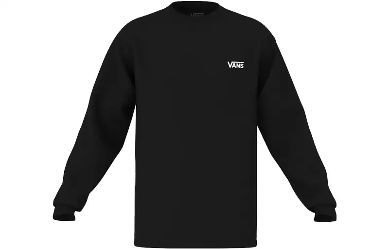 Vans T Shirts Men's Black Crew Neck Moderate Straight Fit