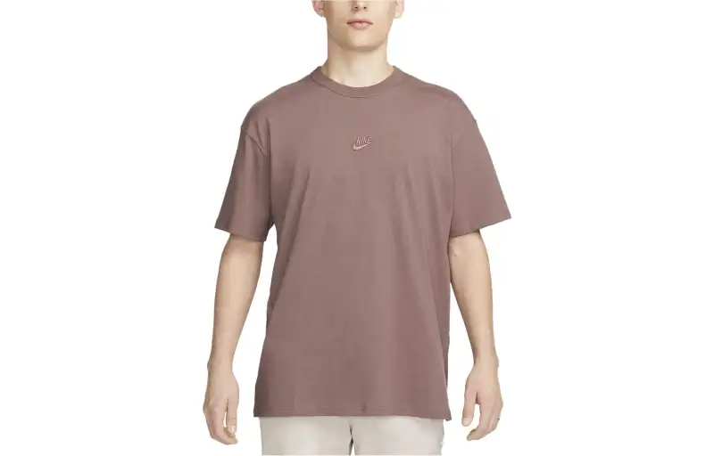 Nike T Shirts Men's Light Brown Crew Neck Moderate