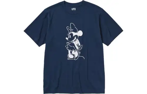 UNIQLO Disney Co brand T Shirt Unisex Navy Blue