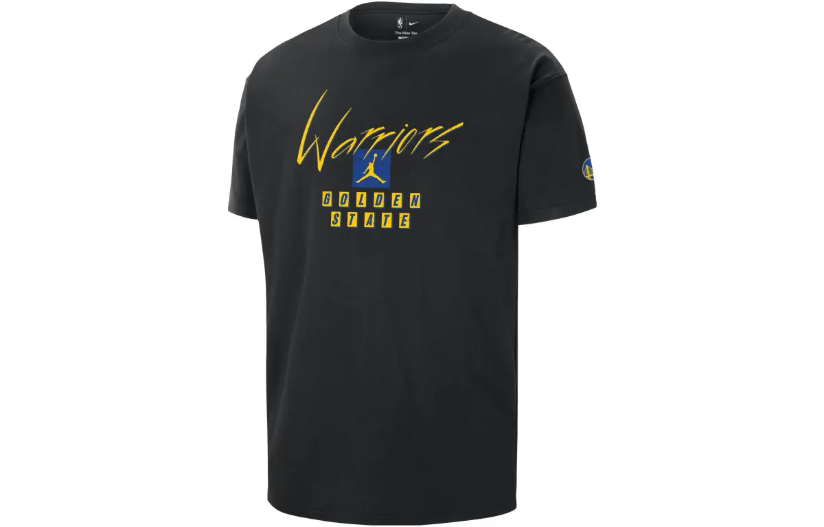 Jordan T-Shirts Men's Black Crew Neck Moderate Straight Fit