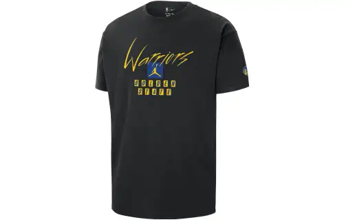 Jordan T Shirts Men's Black Crew Neck Moderate Straight Fit