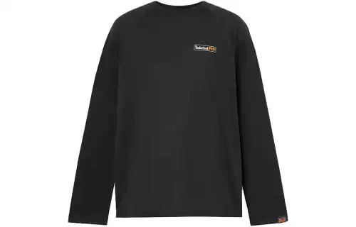 Timberland T Shirts Men's Black Crew Neck Moderate Straight Fit