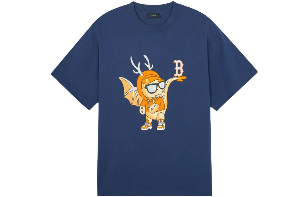 MLB Year Of The Dragon Limited Edition Collection T Shirts Unisex Blue Crew Neck Moderate Straight Fit